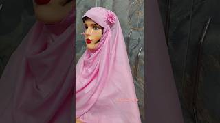 hijab cutting and stitchinghijab tutorialnamaz scarfpleated frill hijabhijab banane ka tarika [upl. by Arahsit]