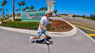 Longboard cruising Live Oak Point Port Charlotte Florida [upl. by Ater]