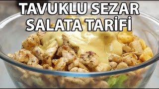 Sezar SalataEvde Ennn Kolay Sezar Salata tarifi 👌Salade César Sezarsalata [upl. by Sandstrom8]