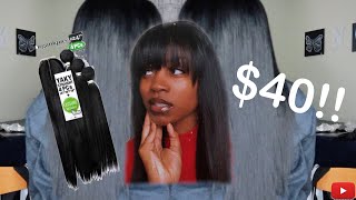 How To Fringe Bang Quick Weave Wig 40❗️ [upl. by Dacy]