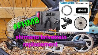 How to replace a chain cassette and chainwheel on a mountain bike  emtb shimano bosch hope [upl. by Armyn]