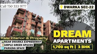 3 BHK Flat for sale  Dream Aprtment Sector 22 Dwarka New Delhi  Demand  248 Cr  Call 7503339777 [upl. by Ellak]