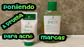 Poniendo a prueba Biretix Duo y Gel limpiador espinillas marcas y manchas de acne ❓FUNCIONARA❓ [upl. by Wagshul]