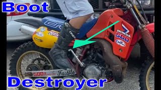 CR 500 DESTROYED MY BOOT First Start in 2 years [upl. by Gnilhsa]