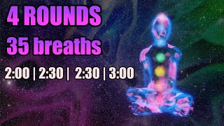 4 Rounds of Deep Breathing with Wim Hof Method for Advanced Practitioners  35 breaths  round [upl. by Nerin663]