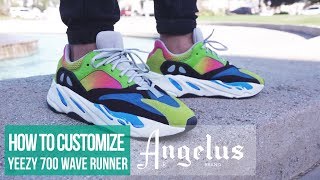 How to Customize Yeezy Boost 700 Wave Runner  Angelus Paint  Custom Shoes [upl. by Ssor]