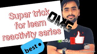 Secret trick for reactivity series by edumantra  METALS AND NON METALS [upl. by Three]