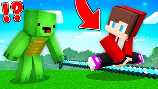 JJ vs Mikeys LONGEST DIAMOND SWORD in Minecraft  Maizen [upl. by Meeharb]