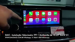 Retrofit BMW X1 F48 Velocimetry digital tft  Multimidia Carplay 1025quot Touch  DAIC 11 946411809 [upl. by Aedrahs469]