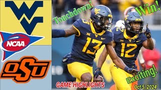 West Virginia vs Oklahoma State Full Game  WEEK 6 Oct 5 2024 NCAAF Today  College Football [upl. by Esiocnarf216]