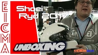 Shoei Ryd 2017  Unboxing Eicma 2016 [upl. by Devondra711]