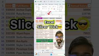 Excel Slicer Trick‼️Learn Microsoft Excel excel exceltricks exceltips exceltutorial shorts [upl. by Minor]