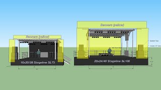 Stageline SL75 vs SL100 3D Rendering Side by Side  StageRentalcom [upl. by Uel476]