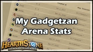 Hearthstone My Gadgetzan Arena Stats [upl. by Esemaj]