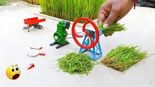 diy tractor chaff cutter machine science project  KeepMini [upl. by Atsed]