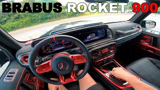 BRABUS ROCKET 900hp MERCEDES G63 POV Test Drive  BRUTAL GWAGON [upl. by Yllut]