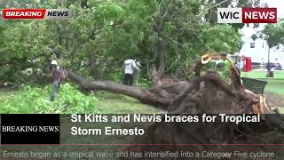 St Kitts and Nevis braces for Tropical Storm Ernesto [upl. by Fransisco]