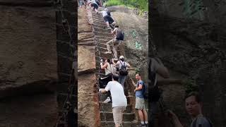 How NOT to Climb the Sky Ladder of Mount Huashan shorts [upl. by Olimac]