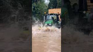 John Deere 6250R trought the water  Beautiful Tractors shorts tractor viral [upl. by Annal]