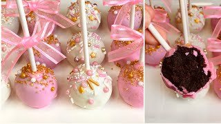 How to make perfect cake pops طريقة ناجحة لعمل كيك بوبس [upl. by Fablan]