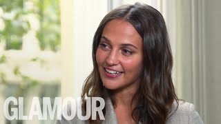 Alicia Vikander on speaking up in sex scenes quotIt was a moment when I was afraidquot  GLAMOUR UK [upl. by Wager]