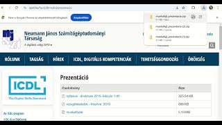 ICDL vizsga Prezentáció tömörített fájlok letöltése kibontása [upl. by Enar]