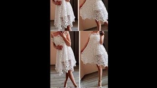 tutorial crochet vestido de boda paso a paso how to do subtitulos in several lenguage [upl. by Thorman121]