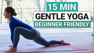 15 Min Gentle Yoga Flow  Full Body Stretch to Release Tension [upl. by Prebo425]