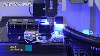 Glass Cutting Holes on Watch  Hans Laser Fiber Laser Cutting Machine [upl. by Gorrono]