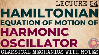 Hamiltonian and the Hamilton’s equations of motion onedimensional harmonic oscillator [upl. by Aihsel]