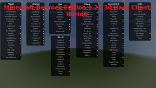 Minecraft Bedrock Edition 12130 Hack Client Horion [upl. by Hembree809]