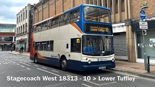 Stagecoach 18313 Dennis Trident Voith€3 KX05TWL  Whining Axles [upl. by Ruffo]