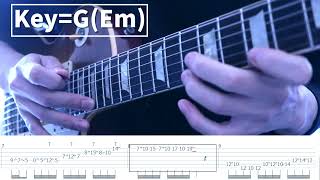 【TAB】Orangestar「空奏列車」  Guitar Solo [upl. by Cleopatra]