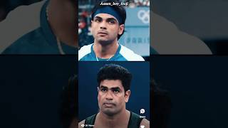 Neeraj Vs Nadeem Javelin Throw Olympics Paris2024 india  shorts shortvideo trending [upl. by Rima545]