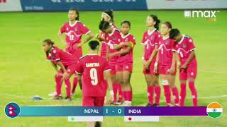 Nepal Vs India football  nepal vs india football liveWomens [upl. by Eicnahc]