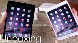 New iPad Air 2 Vs Mini 3  Unboxing iPads Comparison and Review [upl. by Idoux]