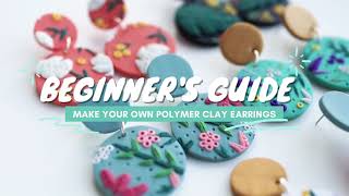 DIY Polymer Clay Earrings  Beginners Guide  Clay Earrings Tutorial [upl. by Arlena954]