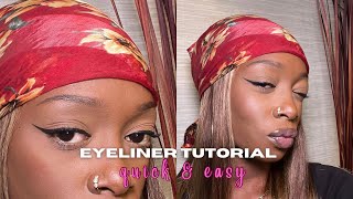 EASIEST eyeliner tutorial  for beginners ♡ ♡ ♡ [upl. by Enovad]