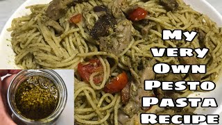 MUSHROOM AND CHICKEN WITH AGNESI PESTO ALLA GENOVESE PASTA RECIPE  Aloja’s Diary [upl. by Aihsas]