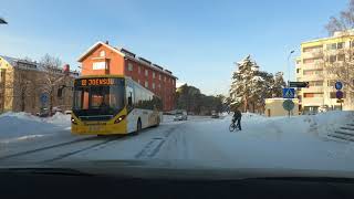 Driving Niinivaara 1 wintersnow Joensuu Finland 4K [upl. by Tiat]