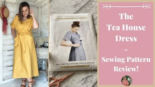 The Tea House Dress Sewing Pattern  My Stunning Linen Version [upl. by Anneiv]