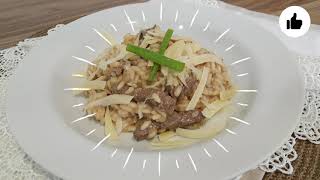 RECEITA RISOTO DE FILÉ MIGNON SEM SEGREDO  RISOTO DE CARNE MUITO FÁCIL E DELICIOSO [upl. by Hermione72]