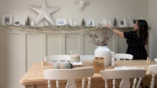 Come and decorate my Christmas village scene and Garland DIY [upl. by Shari]