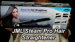 JML Steam Pro Hair straightener Unboxing amp Review BIG CURLS [upl. by Adnyleb]