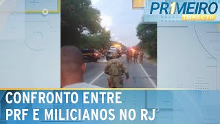 PRF entra em confronto com milicianos no RJ 6 suspeitos ficam feridos  Primeiro Impacto 070324 [upl. by Trevethick]