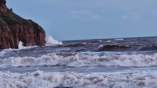 Devon Cliffs Beach in Winter Sandy Bay in Winter devon sandybay haven [upl. by Sixla228]