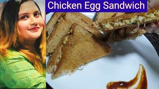 Chicken Egg Sandwich  5mins easy Breakfast recipe  Sandwich Recipe  Healthy breakfast [upl. by Ithsav209]