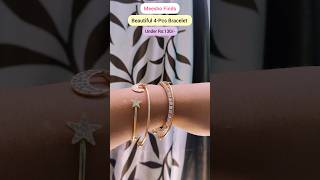 4Pcs Bracelet Under Rs130 unboxingbyes meesho shorts viralvideo [upl. by Wexler]