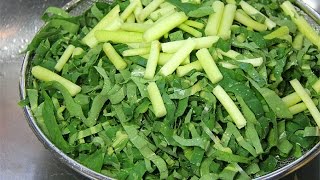 How To Prepare Dasheen Bush Leaves taro leaves For Cooking [upl. by Mutz160]