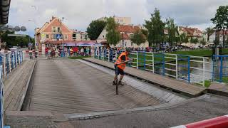 Drehbrücke Lötzen Kanał Łuczański most obrotowy Giżycko [upl. by Meeharbi]